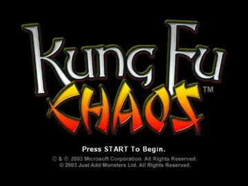 Kung Fu Chaos (USA) screen shot title